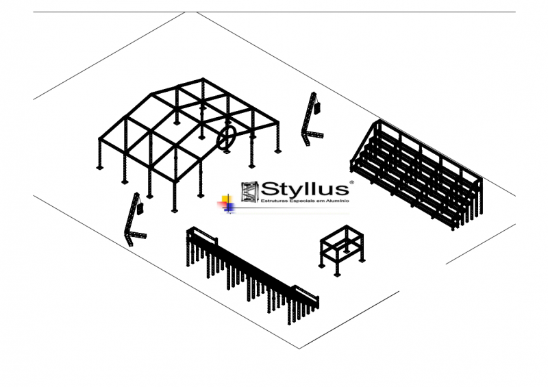 Palco com Fly e Arquibancada